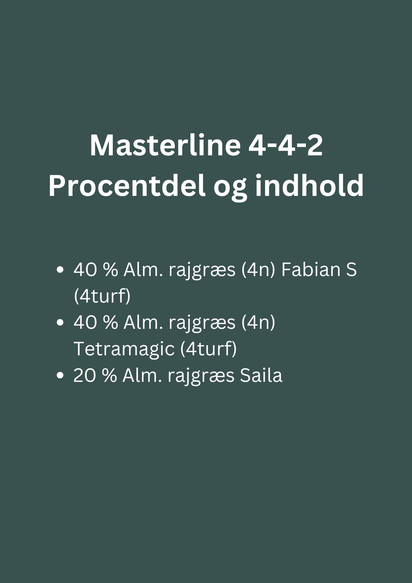 Masterline 4-4-2 styrker græsset og øger dets modstandsdygtighed over for både stress og sygdomme