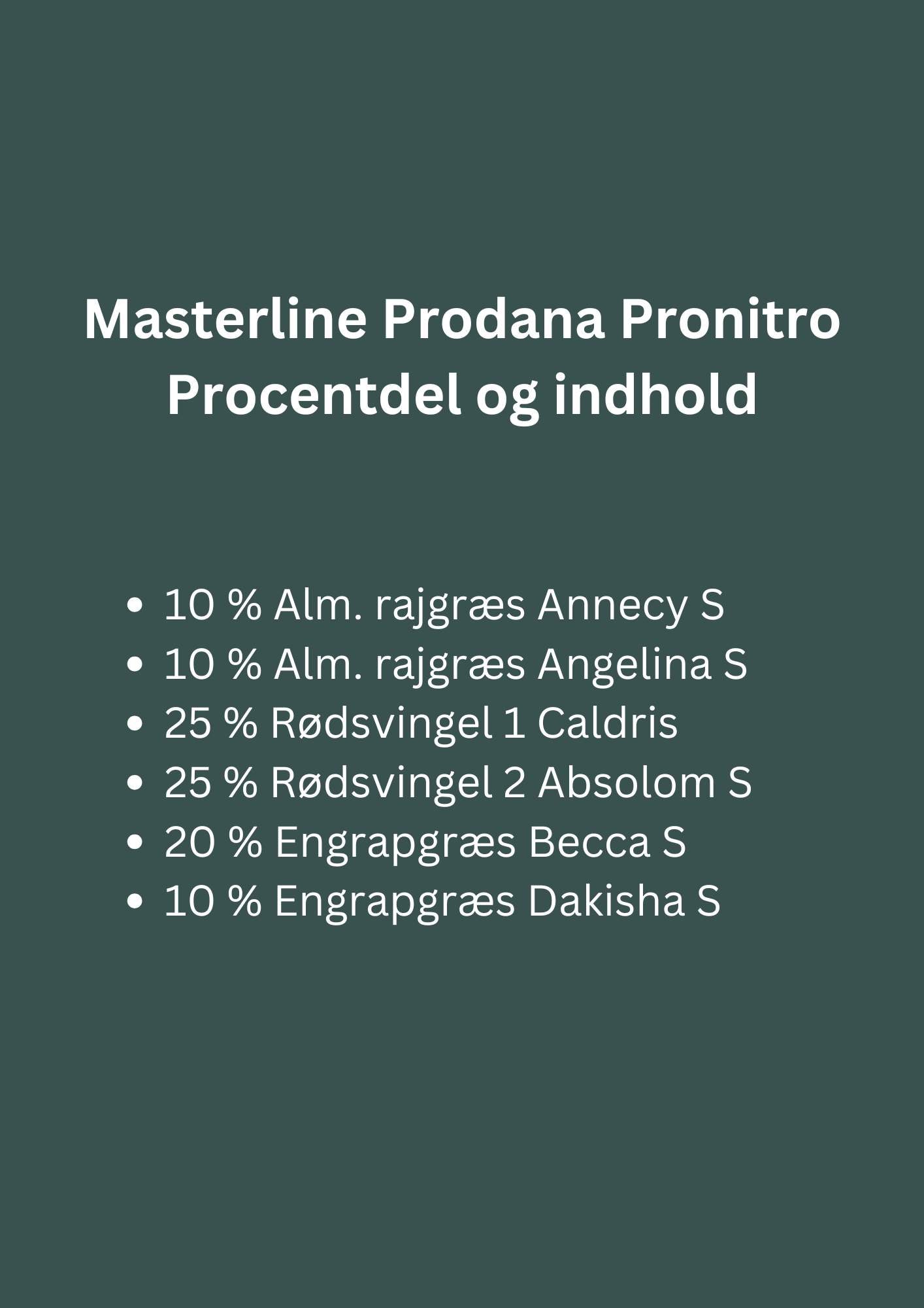 Masterline Prodana Pronitro sikrer en effektiv etablering - gøder og sår i én arbejdsgang