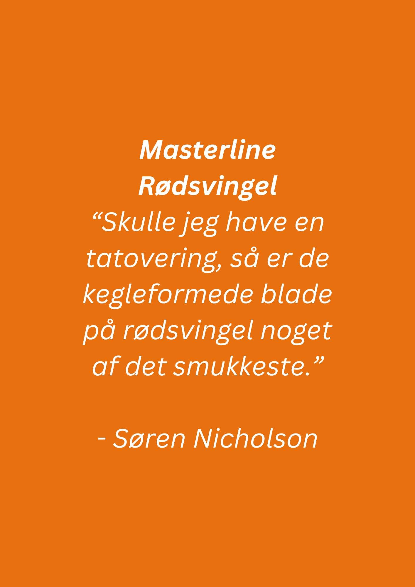 Masterline Rødsvingel